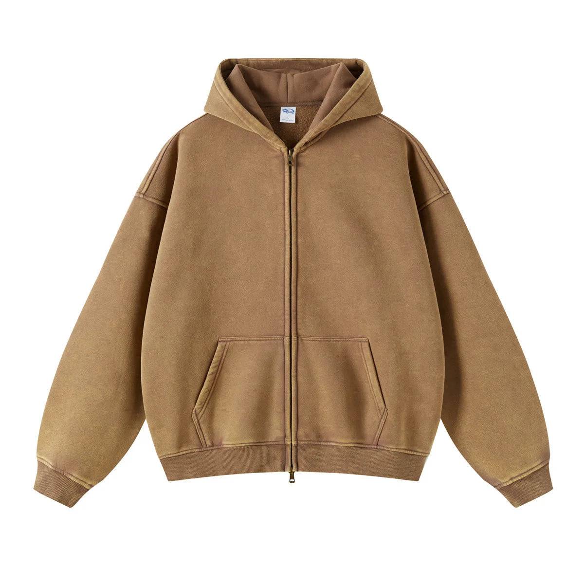 Classic Suede Zipper Hoodie - The 4 Season Clothing Brand