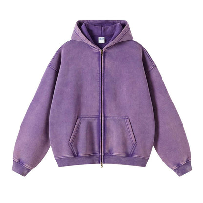 Classic Suede Zipper Hoodie - The 4 Season Clothing Brand