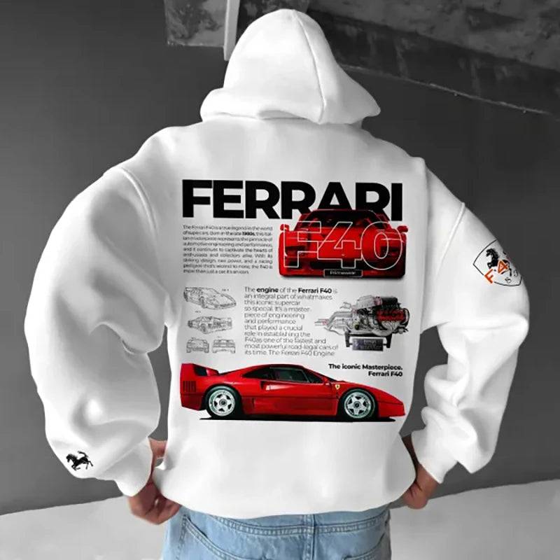 Classic Casual Racing Car Graphic Hoodie - The 4 Season Clothing Brand