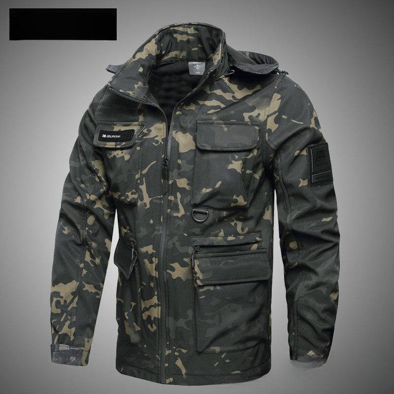 Mountaineering Autumn And Winter Fleece-lined Warm Waterproof Labor Protection Camouflage Wear-resistant Suit - The 4 Season Clothing Brand