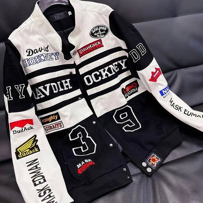 Exclusive Embroidery Motorcycle Racing Jacket - The 4 Season Clothing Brand