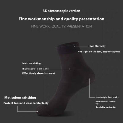 Men's Socks Mercerized Cotton Summer Thin Middle Tube - The 4 Season Clothing Brand