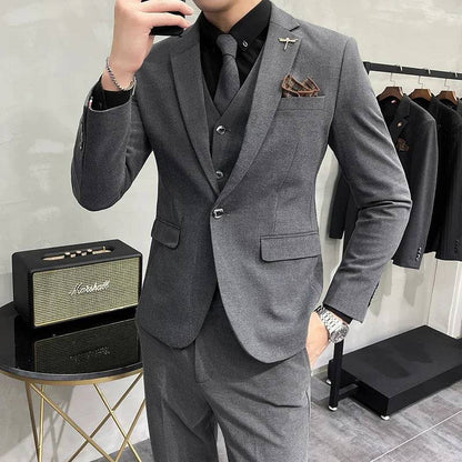 High-end Boutique Casual Business Suit 3-Piece Set - The 4 Season Clothing Brand