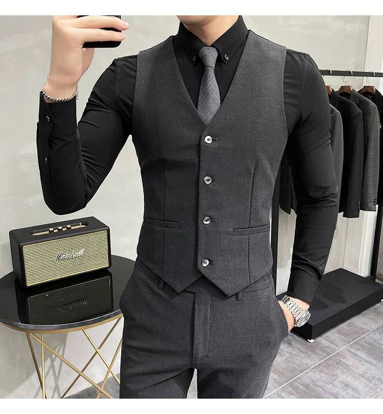 High-end Boutique Casual Business Suit 3-Piece Set - The 4 Season Clothing Brand