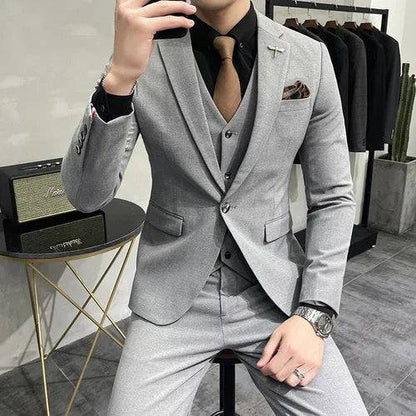 High-end Boutique Casual Business Suit 3-Piece Set - The 4 Season Clothing Brand