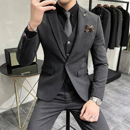 High-end Boutique Casual Business Suit 3-Piece Set - The 4 Season Clothing Brand