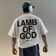 Lamb Of God Printed Letter T-Shirt - The 4 Season Clothing Brand