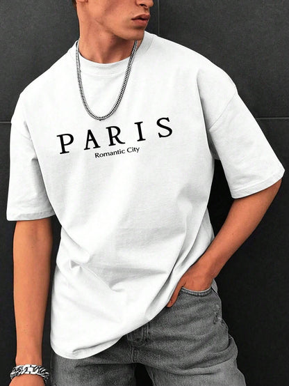 Paris Romantic City Graphic T-Shirt - Lettered Print - The 4 Season Clothing Brand