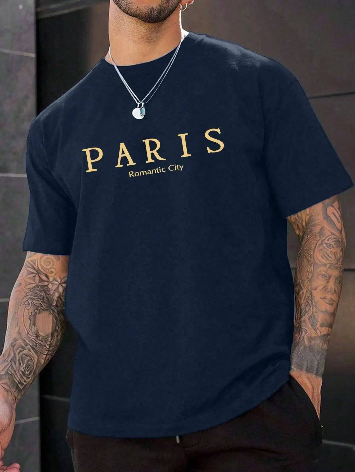 Paris Romantic City Graphic T-Shirt - Lettered Print - The 4 Season Clothing Brand