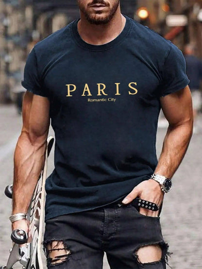 Paris Romantic City Graphic T-Shirt - Lettered Print - The 4 Season Clothing Brand