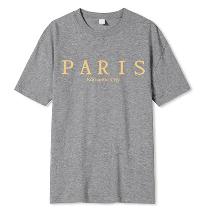 Paris Romantic City Graphic T-Shirt - Lettered Print - The 4 Season Clothing Brand