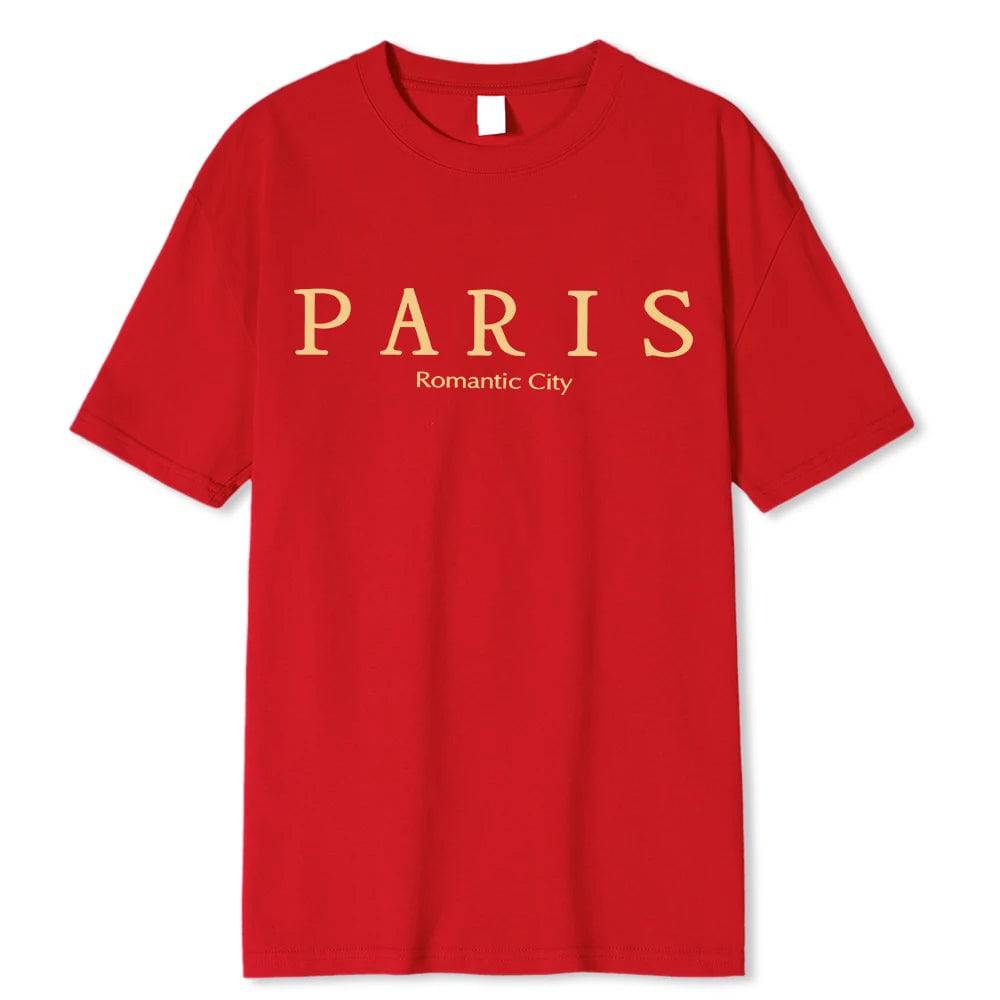 Paris Romantic City Graphic T-Shirt - Lettered Print - The 4 Season Clothing Brand