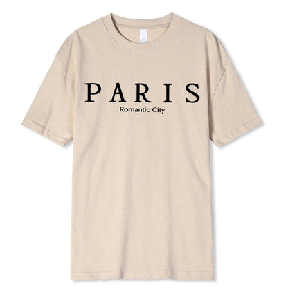 Paris Romantic City Graphic T-Shirt - Lettered Print - The 4 Season Clothing Brand