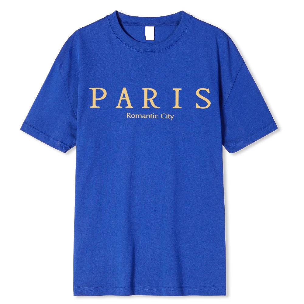 Paris Romantic City Graphic T-Shirt - Lettered Print - The 4 Season Clothing Brand