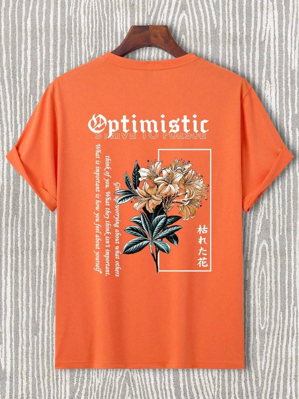 Optimistic Strive To Porsue Graphic Rose T-Shirt - The 4 Season Clothing Brand