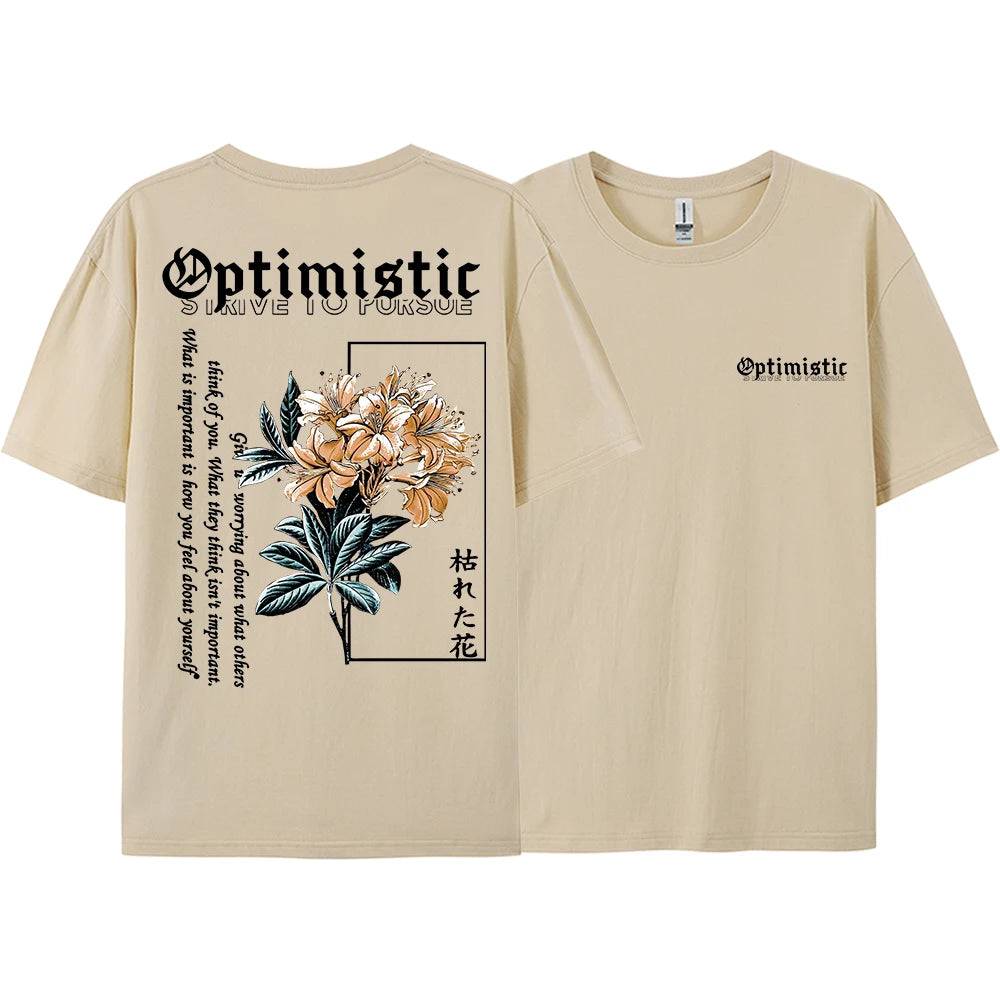 Optimistic Strive To Porsue Graphic Rose T-Shirt - The 4 Season Clothing Brand