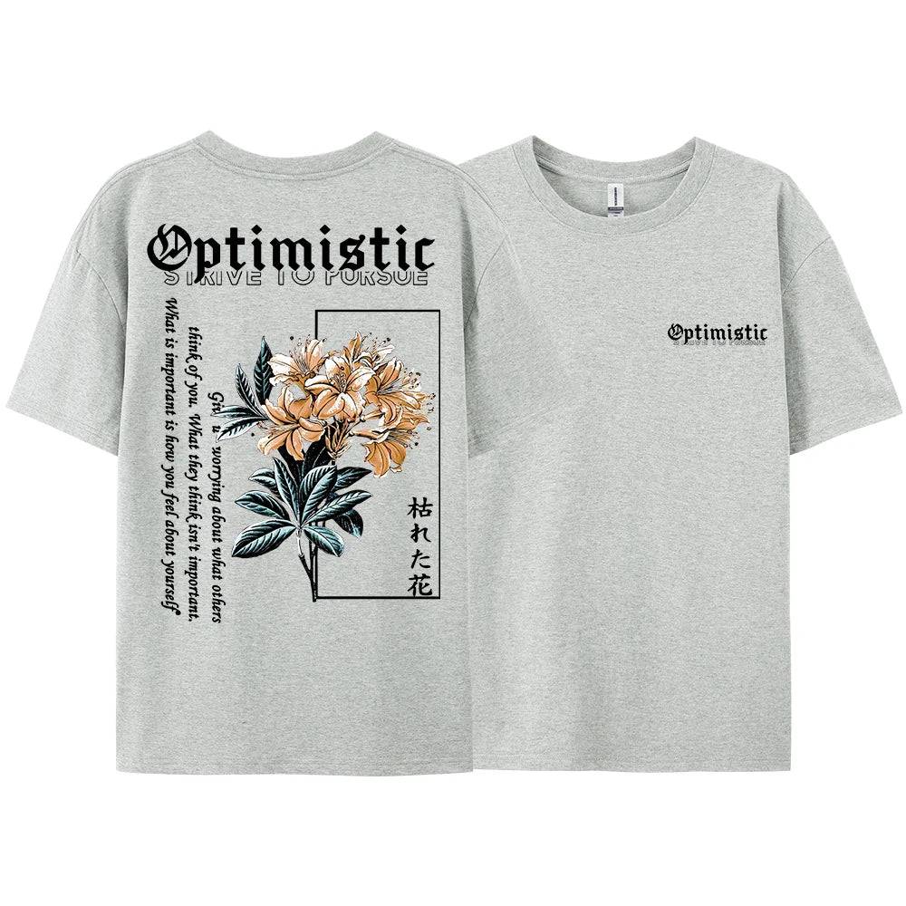 Optimistic Strive To Porsue Graphic Rose T-Shirt - The 4 Season Clothing Brand