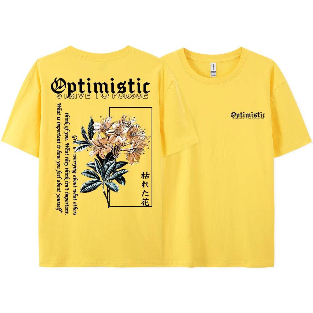 Optimistic Strive To Porsue Graphic Rose T-Shirt - The 4 Season Clothing Brand