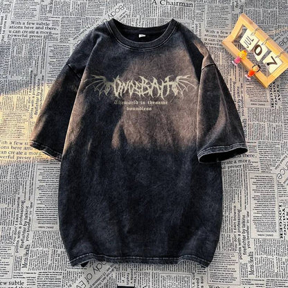 Distressed Washed Old Rose Poster Graphic T-Shirt - The 4 Season Clothing Brand