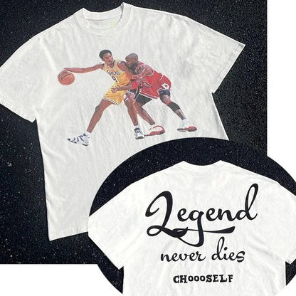 Classic Kobe Bryant X Michael Jordan Graphic Printed T-Shirt - The 4 Season Clothing Brand