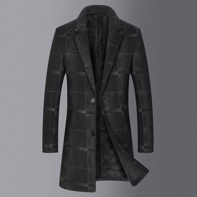 Luxurious Mid-length Slim Trench Woolen Coat - The 4 Season Clothing Brand