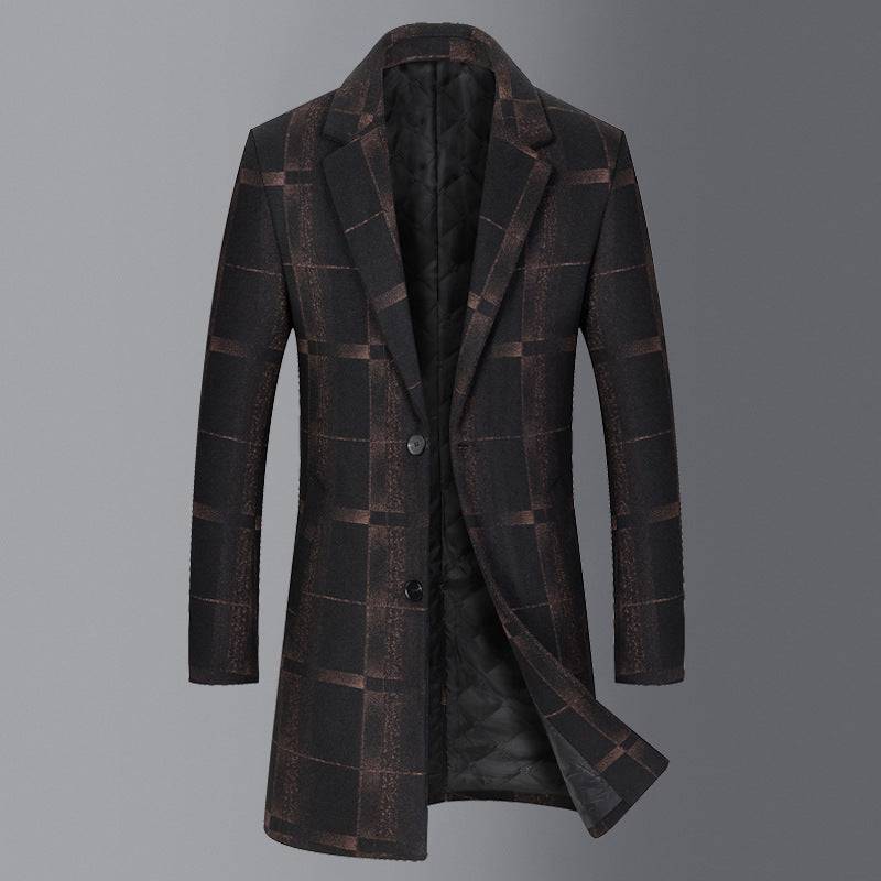 Luxurious Mid-length Slim Trench Woolen Coat - The 4 Season Clothing Brand