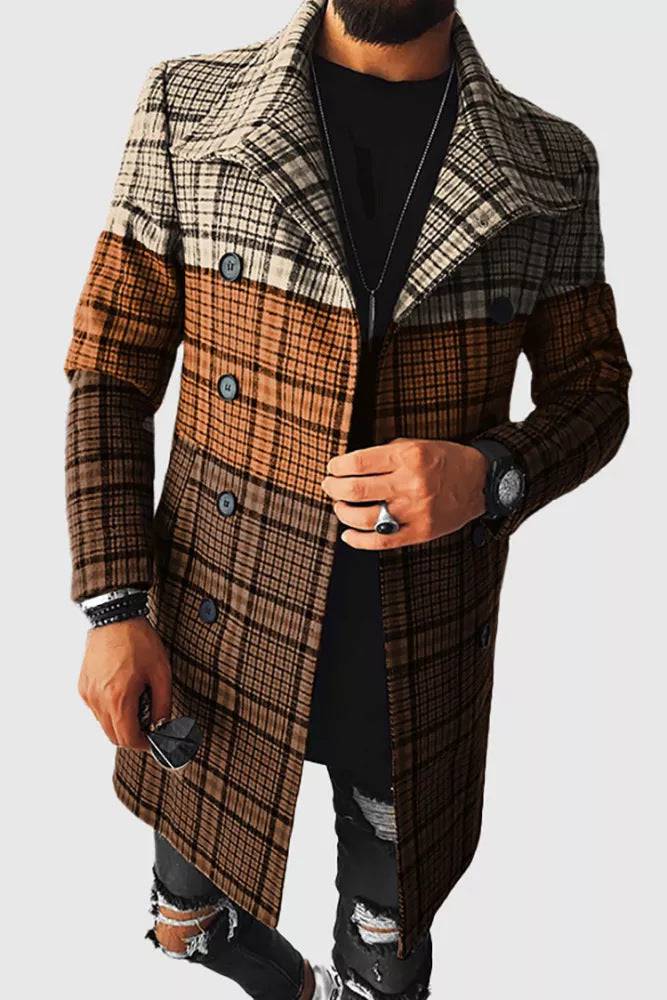 Men's Woolen Lapel Trench Coat - The 4 Season Clothing Brand