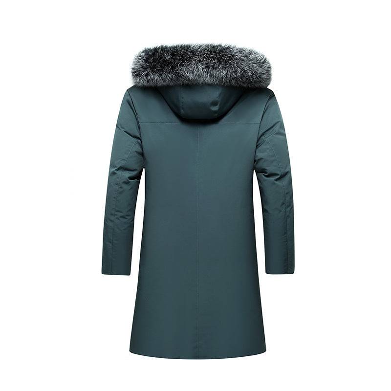 Fox Fur Collar Mid-length Cold-resistant Trench Coat - The 4 Season Clothing Brand