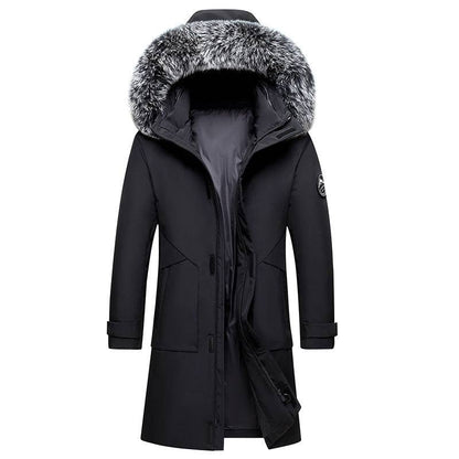 Fox Fur Collar Mid-length Cold-resistant Trench Coat - The 4 Season Clothing Brand