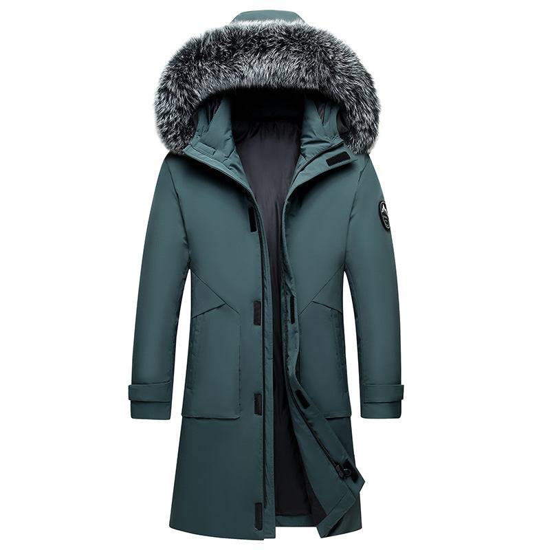 Fox Fur Collar Mid-length Cold-resistant Trench Coat - The 4 Season Clothing Brand