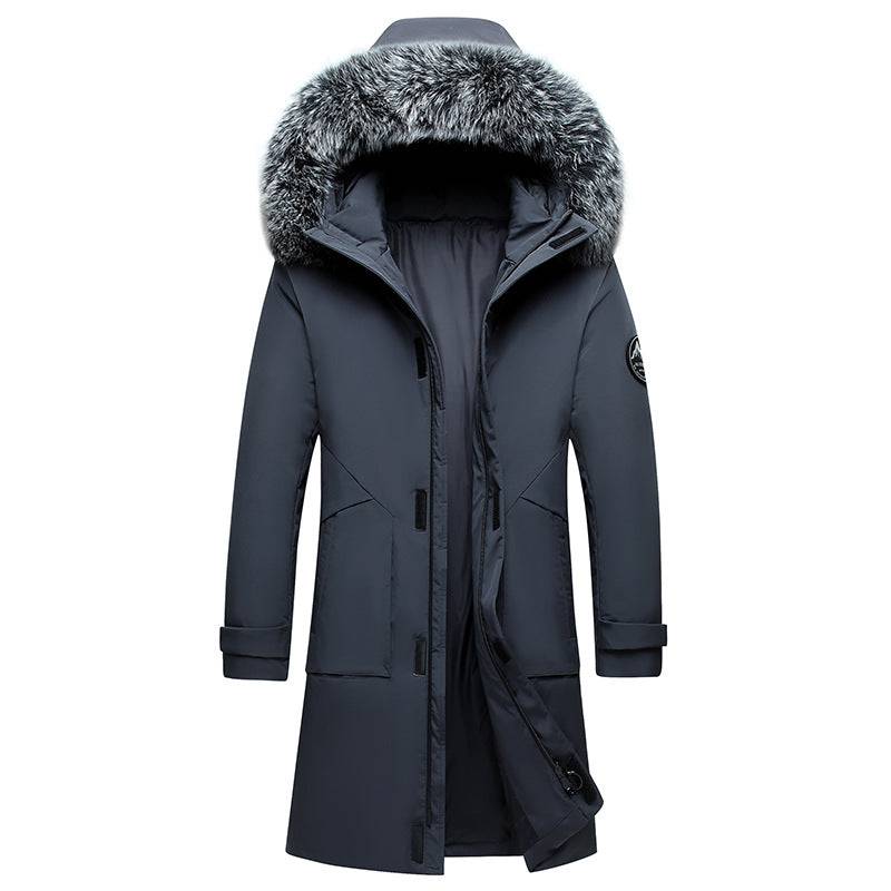 Fox Fur Collar Mid-length Cold-resistant Trench Coat - The 4 Season Clothing Brand