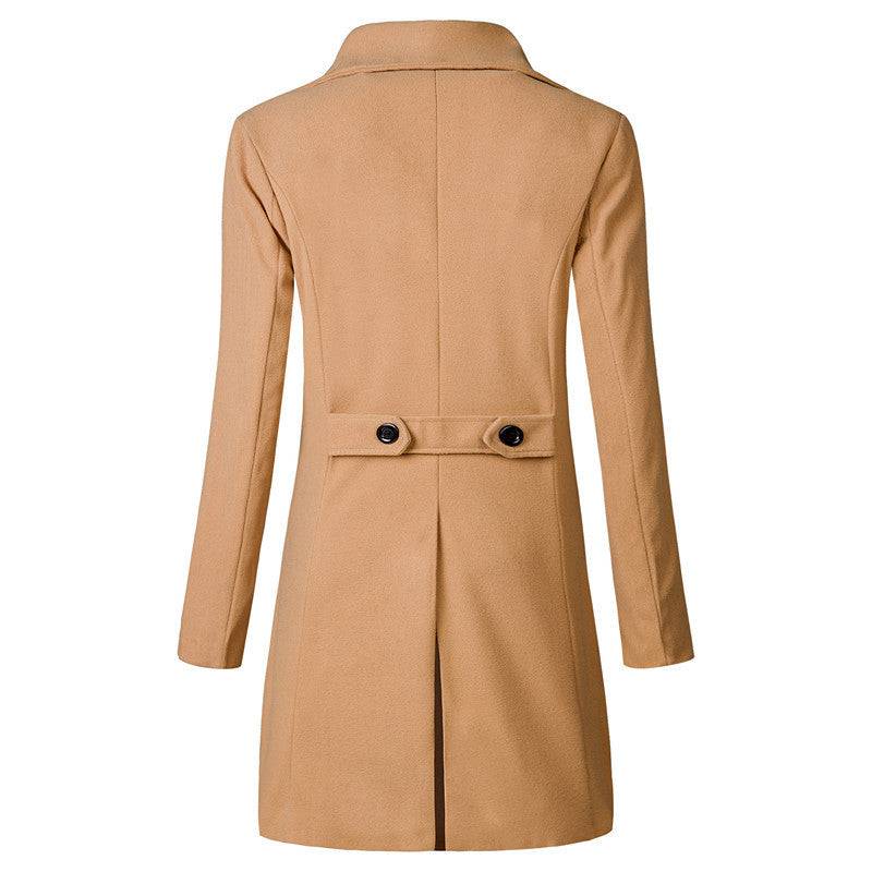 Classic Double Breasted Mid-length Trench Coat- Plus Size - The 4 Season Clothing Brand