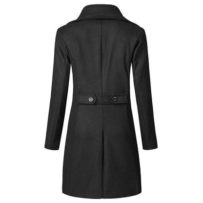 Classic Double Breasted Mid-length Trench Coat- Plus Size - The 4 Season Clothing Brand