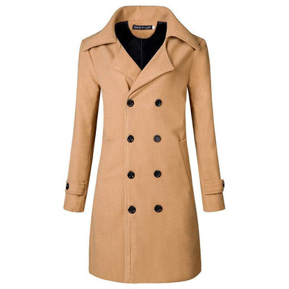 Classic Double Breasted Mid-length Trench Coat- Plus Size - The 4 Season Clothing Brand