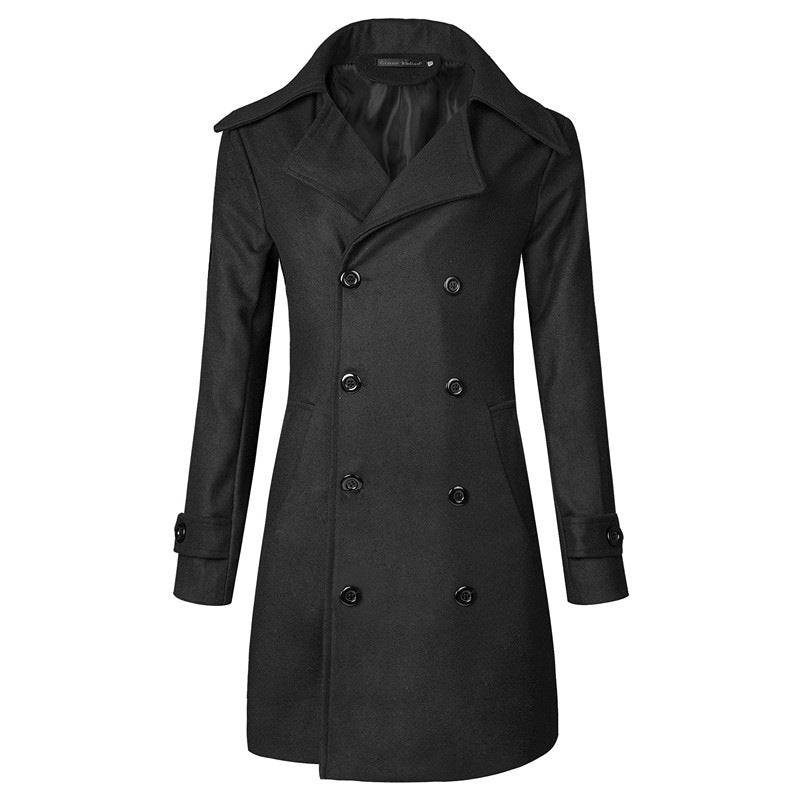 Classic Double Breasted Mid-length Trench Coat- Plus Size - The 4 Season Clothing Brand