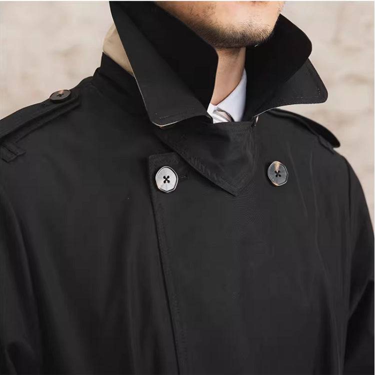 Exclusive Business Double-layer Collar Trench Coat - The 4 Season Clothing Brand