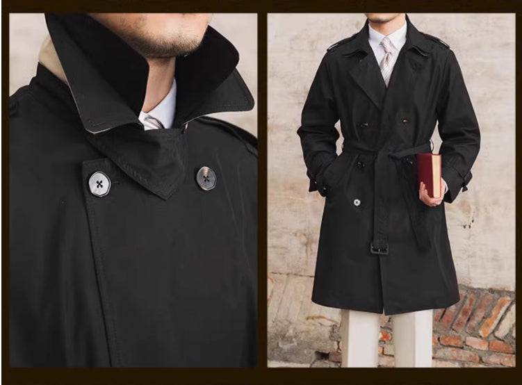 Exclusive Business Double-layer Collar Trench Coat - The 4 Season Clothing Brand