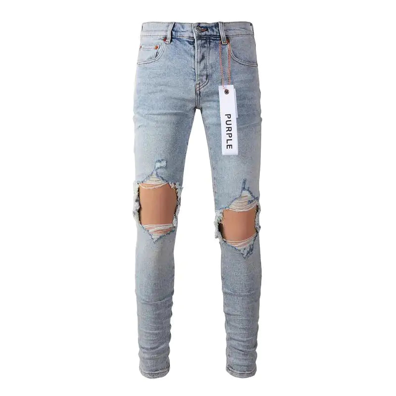 Purple Jeans - Ripped Light Blue Washed - Limited Edition The Seasons Streetwear